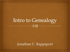 Genealogy Slides